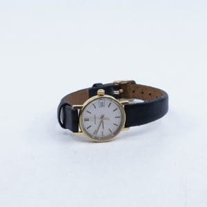 Armbandsur Eterna bakboett guld 18K brv 12,9g Boett 22mm, med datum, läderrem