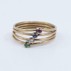 Investeringsguld 18K 3,1g, med stenar