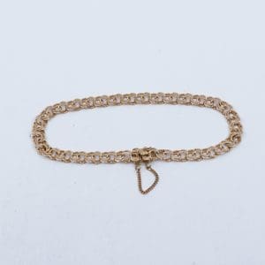 Armband Bismarck Guld 18K 10,7g Längd 20,5cm Bredd 6mm med säkerhetskedja