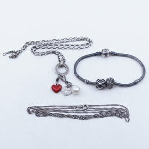 Investeringssilver S925 35,9g innehåller pärla och sten