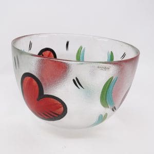 Skål "Hjärta" Ulrica Hydman Vallien höjd 15cm Ø22cm