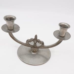 Ljusstake tvåarmad Svenst Tenn höjd ca12cm