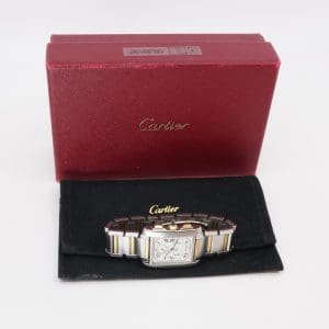 Armbandsur Cartier Tank Francaise quartz Guld/Stål Längd 16cm Boett 28mm ref 2303