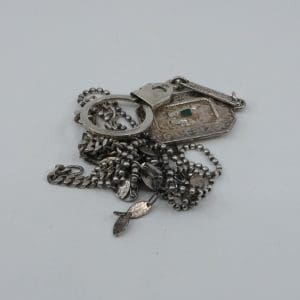 Investeringssilver S925 27,8g missfärgat/defekt med sten