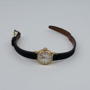 Armbandsur Leon Guld 18K Boett 16mm Quartz Längd 14,4-16,7cm går ej/lös krona med slitet band