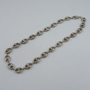 Halskedja Silver S925 41,5g Längd 46cm Bredd 11mm missfärgad