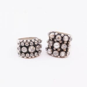 Ringset Kum Kum Silver S925 34,9g Ø16,75-17 med vita stenar