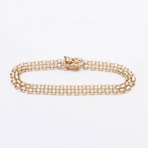 Armband X-länk Guld 18K 10,5g Längd 19,5cm Bredd 7mm