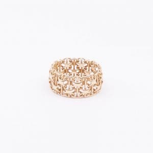 Ring X-länk med stav Guld 18K 3,9g Ø17