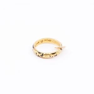Ring Guld 23K 6,2g Ø16,50 med svart emalj