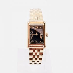 Armbandsur Mockberg Timeless Guldpläterad stål Boett 19x28mm svart urtavla med romerskt index