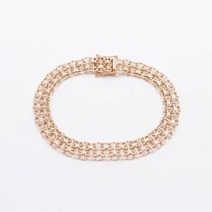 Armband X-Länk Guld 18K 12,1g Längd 18,5cm Bredd 8mm