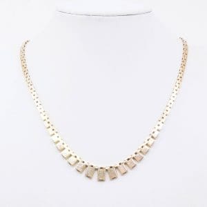 Collier doserad Korridorlänk Guld 14K 15,4g Längd 42cm Bredd 3-8mm