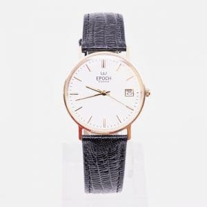 Armbandsur EPOCH Stockholm Guld 18K i boett Quartz Datum Safirglas Längd 16,5-22cm Boett 33mm