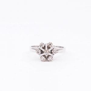 Ring Vitguld 18K 2,5g Ø15 med diamanter 7xca0,01ct