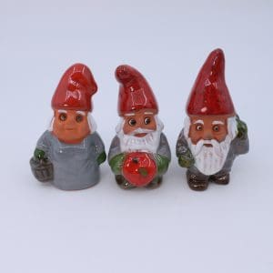 Figuriner 3st tomtar Höjd 9-10cm Rolf Berg Keramik
