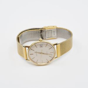 Armbandsur Certina Guld 14K  Boett 33mm Safirglas Datum Waterproff Quartz Batteribyte krävs Gravyr