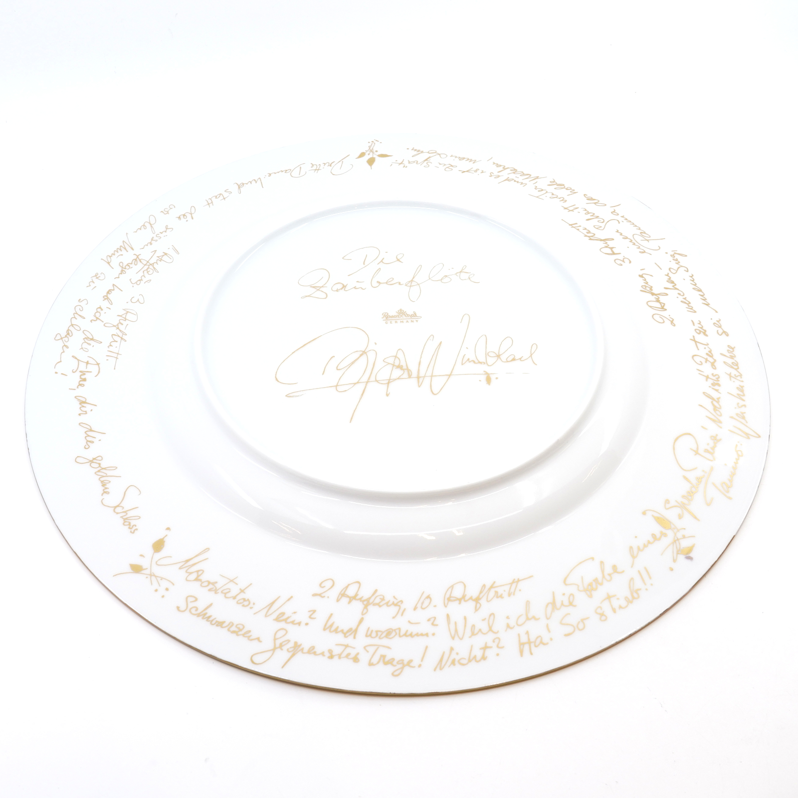 Tallrikar 6st Rosenthal Bjørn Wiinblad Trollflöjten/ Die Zauberflöte Sarastro Ø32cm porslin förgylld - Bild 3