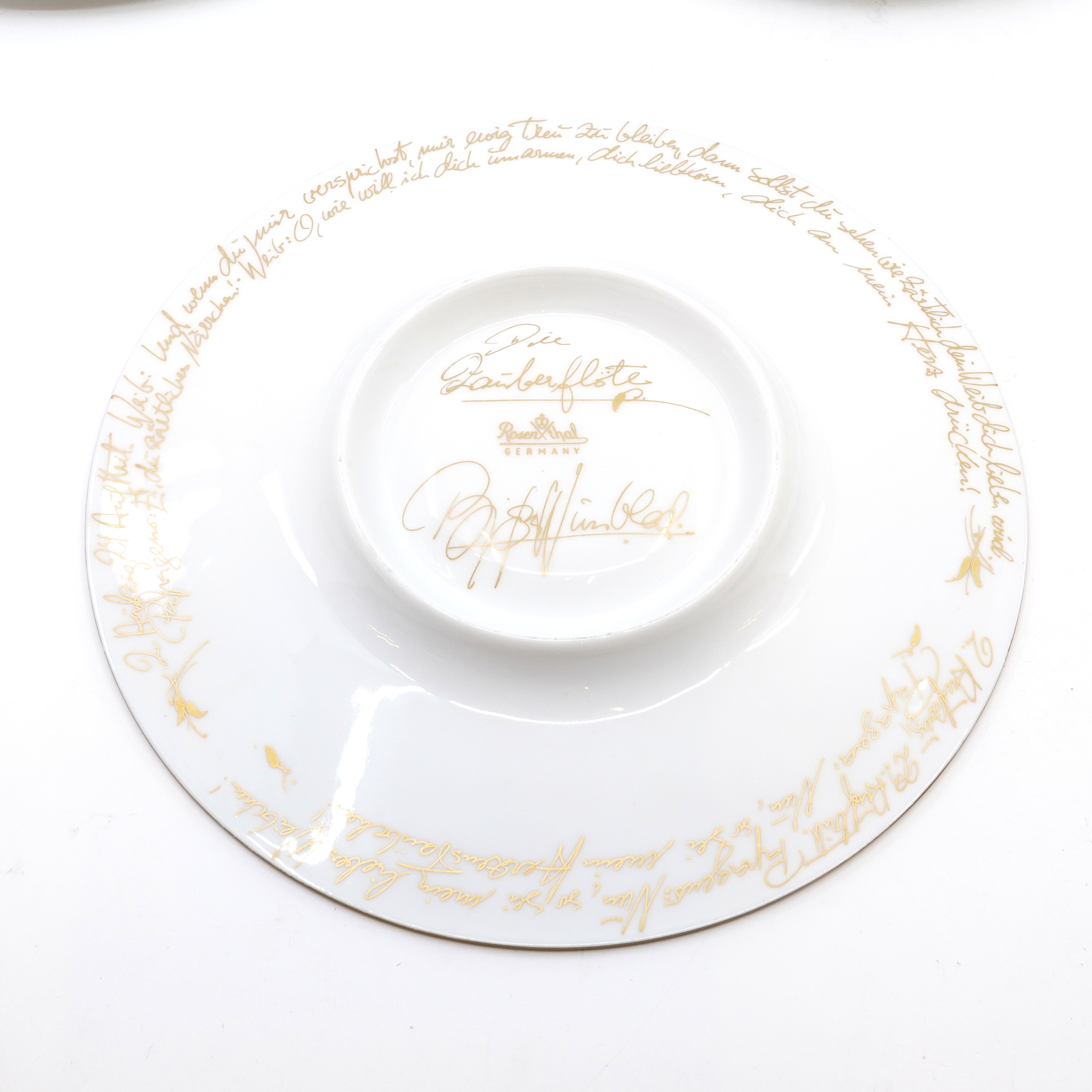 Soppkopp & fat 6st Rosenthal Bjørn Wiinblad Die Zauberflöte Sarastro Ø18,5/11cm porslin förgylld - Bild 3