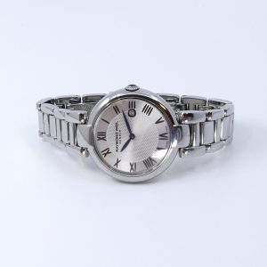 Armbandsur Raymond Weil Quartz Datum Stål Längd 15cm Boett 32mm Med Box och extra länkbitar