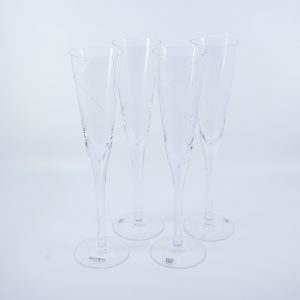 4st Champagneglas Line Anna Ehrner för Kosta Boda höjd: 24cm