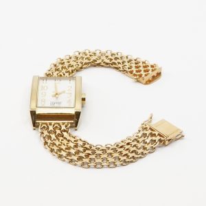 Armbandsur ESPRIT Guld/Stål Längd 18,5cm Boett 23mm, automat, går ej, safirglas, armband X-länk 18K