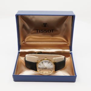 Armbandsur Tissot Guld 18K Längd 23cm Boett 33mm, plexiglas, manuell, läderarmband, graverad
