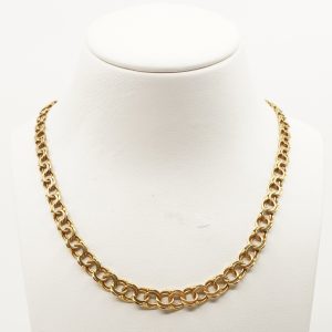 Halskedja Doserad Bismarck Guld 18K 12,5g Längd 43,5cm Bredd 3-6mm