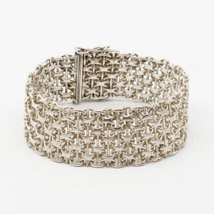Armband X-länk Silver S925 52,9g Längd 19cm Bredd 25mm