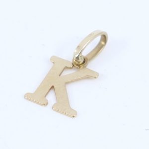 Hänge/berlock "K" Guld 18K 0,2g Bredd 7mm Höjd 12mm