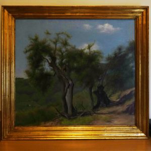 Urban Larsson (1966 -) Oljemålning på duk, Olivlunden Toscana, motivets mått ca 49x55cm