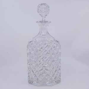Karaff i glas med propp, höjd ca27,5cm inkl propp