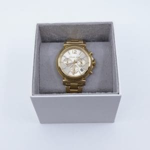 Armbandsur Michael Kors Stål guldfärgat, med datum, box
