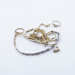 Investeringsguld 14K 40g innehåller vitguld och stenar