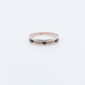 Ring Guld 14K 2,6g Ø17,5, med stenar