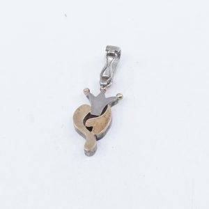 Hänge/berlock Silver S925 5,5g Bredd 12mm Höjd 36mm med gulddetaljer