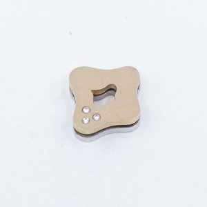 Pärllås treradigt Ole Lynggaard tvåfärgat Guld 18K 12,5g Bredd 27mm Höjd 27mm med diamanter