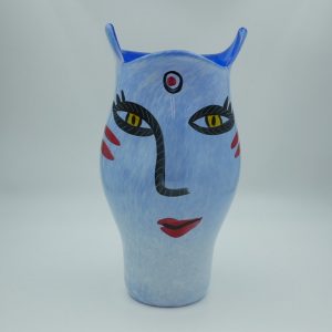 Vas Open Minds, Ulrica Hydman Vallien för Kosta Boda, höjd 27cm, Ø14cm, etikettmärkt