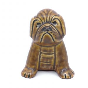 Lisa Larson Figurin Boxer "Kennel" glaserat stengods höjd 6,5cm inga märkningar
