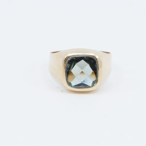 Ring med sten Guld 18K 5,0g Ø19,5