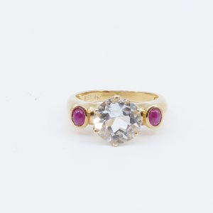 Ring Guld 18K 4,4g Ø16 med stenar