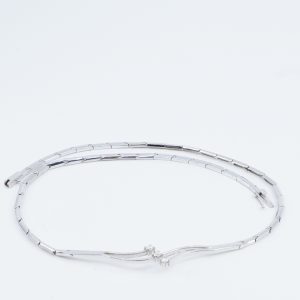 Collier Vitguld 18K 24,1g Längd 43cm med diamanter 3xca0,14ct