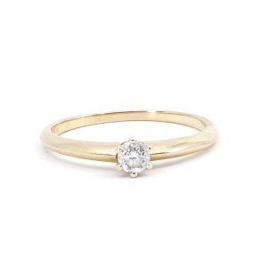 Ring 18K 2,2g Ø17,5 med diamant 1xca0,19ct
