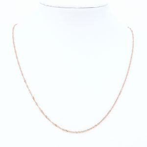 Halskedja Singapore Guld 18K 1,4g Längd 42cm Bredd 1mm