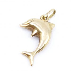 Hänge/berlock Delfin Guld 18K 0,6g Bredd 17mm Höjd 19mm