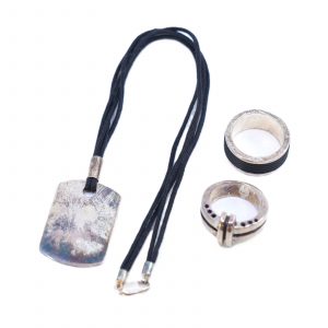 Smyckesset Silver S925 44,1g - 2st Ringar & Halsband