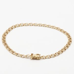 Armband Bismarck Guld 18K 4,4g Längd 18,5cm Bredd 3mm