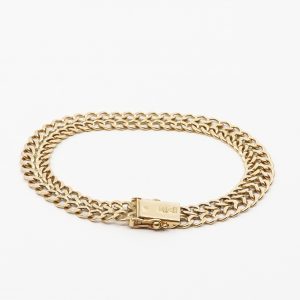 Armband Fiskben Guld 18K 15,7g Längd 19cm Bredd 9mm
