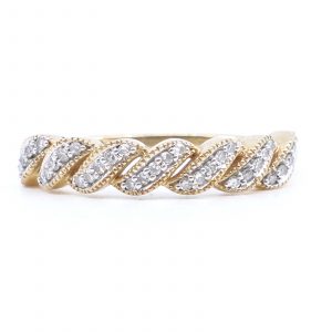 Ring Guld 18K 2,2g Ø15,5 med diamanter
