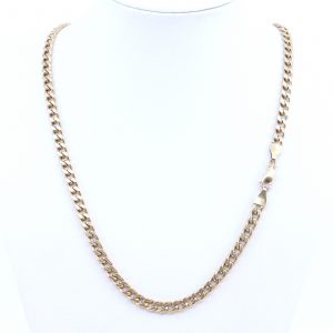 Halskedja ihålig Pansar Guld 18K 13,4g Längd 51,5cm Bredd 4mm